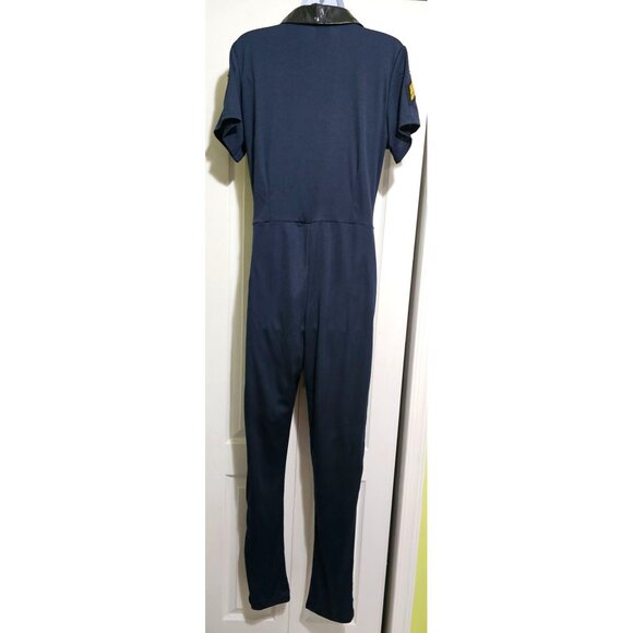 Sexy Police Costume XL Catsuit Handcuffs Badge Hat Cap Hot Cop Naughty Officer - Picture 9 of 10